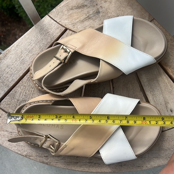 ALOHAS Marshmallow Bicolor Stone Beige Sandal Size W 5 - Picture 9 of 13